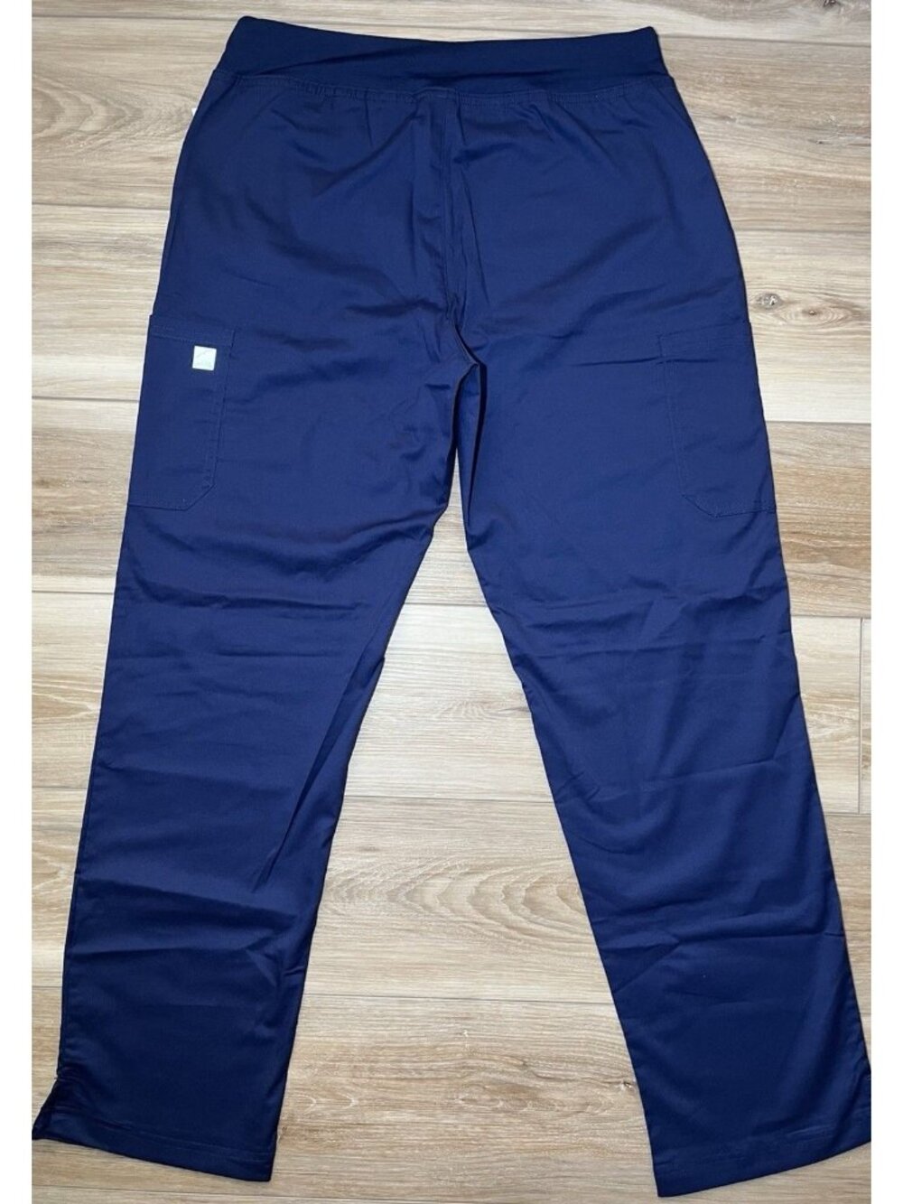 NWT Butter Soft Stretch Blue Knit Waistband Scrub Pants - Women Size Medium - Picture 5 of 12